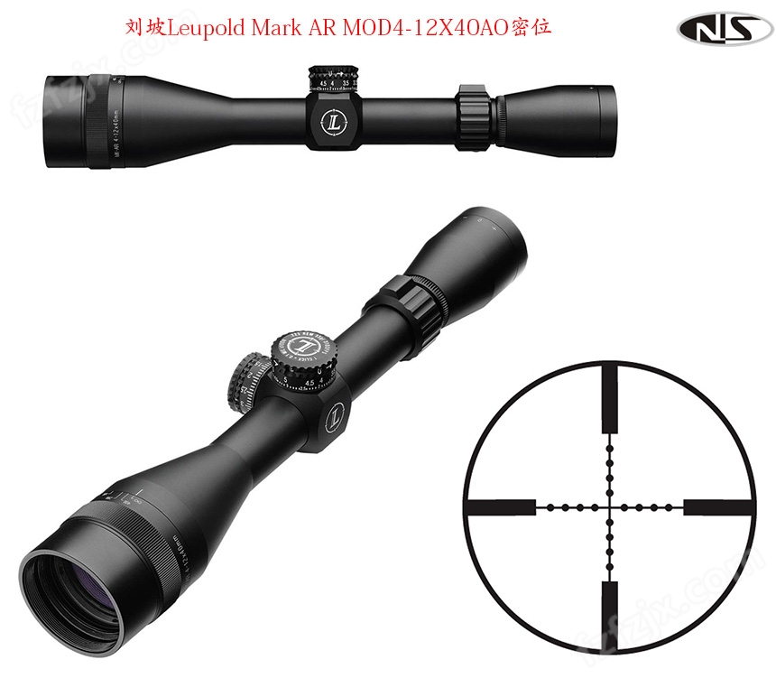 4-12X40AO瞄准镜 刘坡Leupold Mark AR MOD 密位点分化